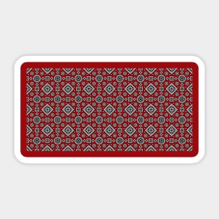 Traditional Sindhi Ajrak Pattern Sticker